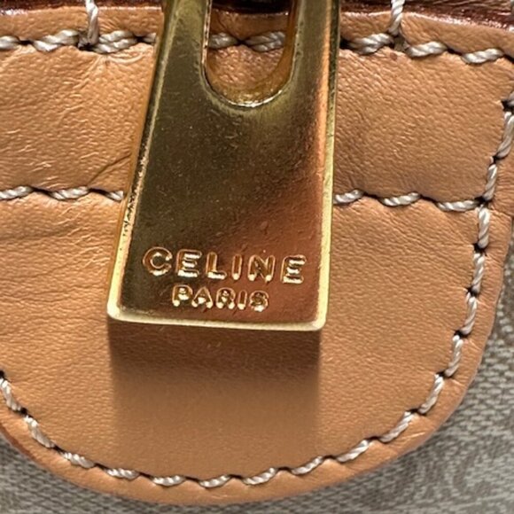 Celine Macadam Boston Bag Cream and Tan NWOT! + COA - Picture 5 of 16